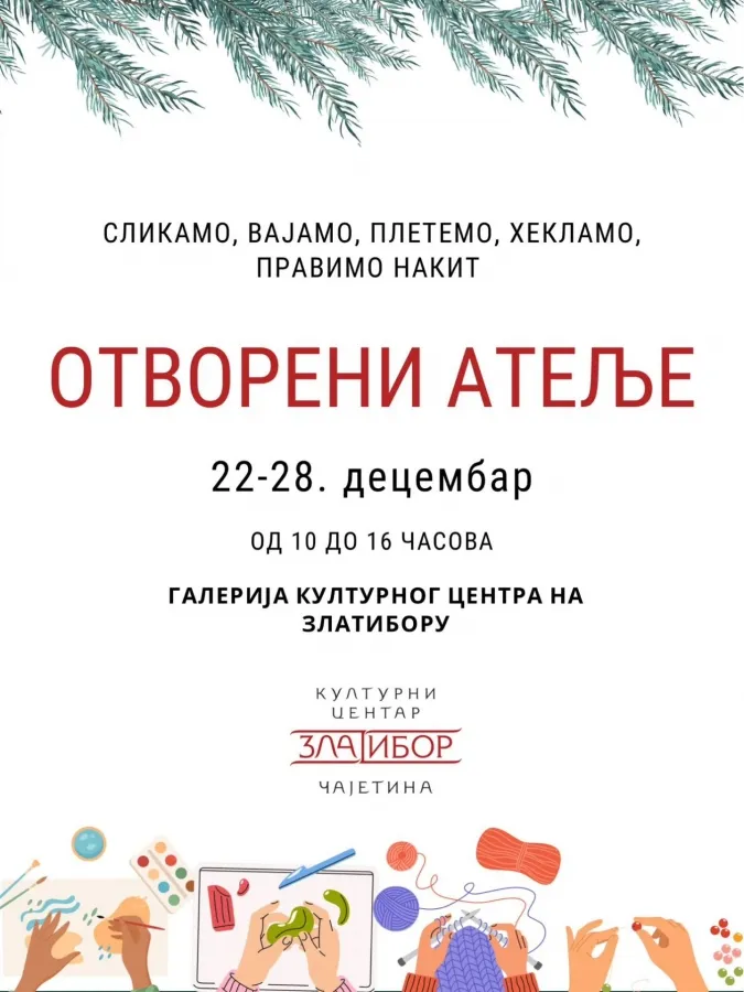Otvoreni atelje na Zlatiboru: kreativne radionice i ručno rađeni praznični pokloni