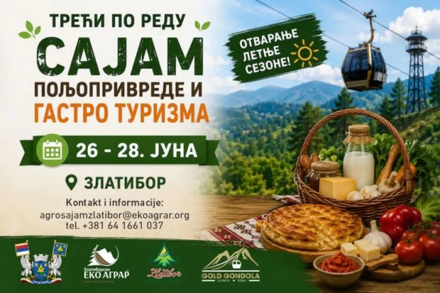Sajam poljoprivrede i gastro turizma Zlatibor 2026 – treće izdanje manifestacije