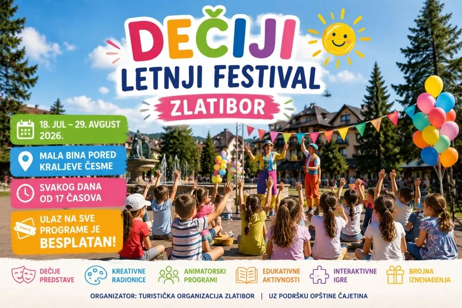 Dečiji letnji festival 2026 na Zlatiboru – leto ispunjeno igrom i zabavom