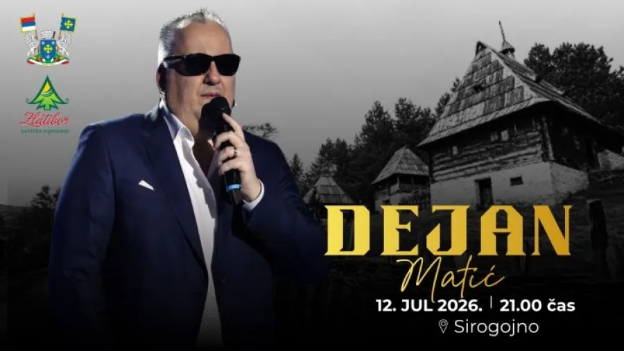 Koncert Dejana Matića u Sirogojnu 2026 – Petrovdanski dani donose veče vrhunske muzike