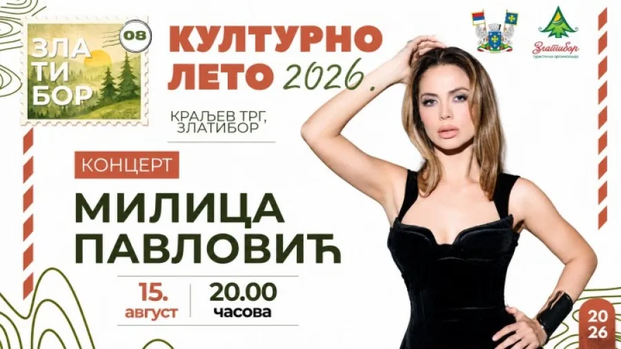 Kulturno leto 2026: Koncert Milice Pavlović na Zlatiboru