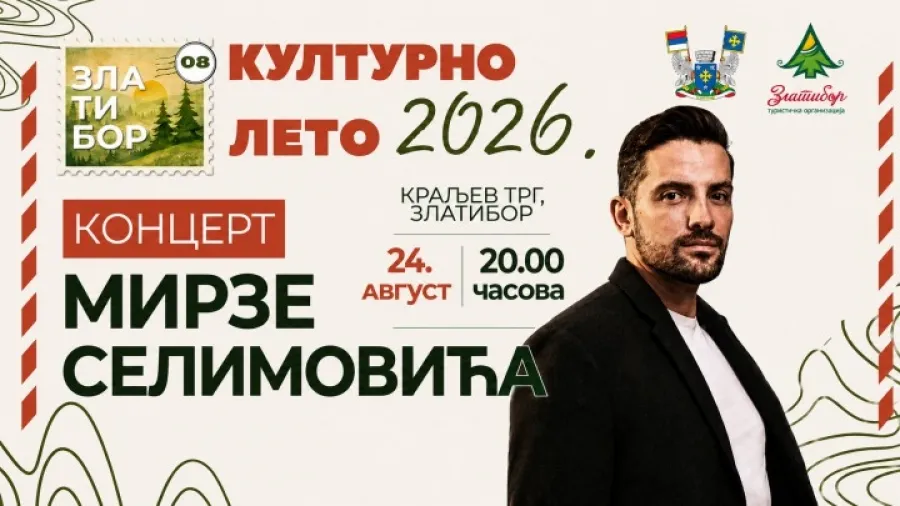 Kulturno leto 2026: Koncert Mirze Selimovića na Zlatiboru