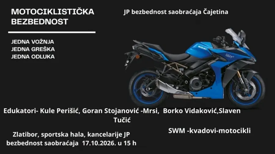 Motociklistička bezbednost: radionica na Zlatiboru