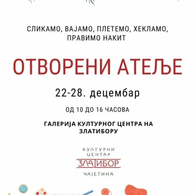 Otvoreni atelje na Zlatiboru: kreativne radionice i ručno rađeni praznični pokloni