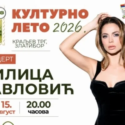 Kulturno leto 2026: Koncert Milice Pavlović na Zlatiboru