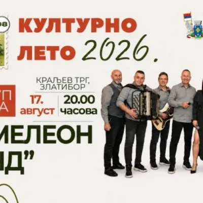 Kulturno leto 2026: Kameleon bend nastupa na Zlatiboru