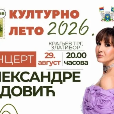 Kulturno leto 2026: Besplatan koncert Aleksandre Radović na Zlatiboru