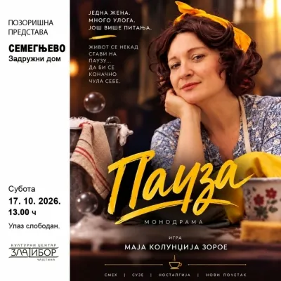 Monodrama „Pauza“ Maje Kolundžije Zoroe u Semegnjevu