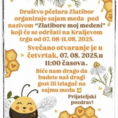 Sajam meda „Zlatibore moj medeni“ – slatki ukusi prirode na Kraljevom trgu