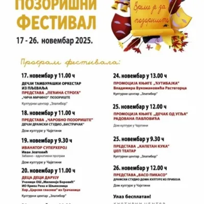 Dečji pozorišni festival „Vreme je za pozorište“ donosi nedelju umetnosti i radosti na Zlatibor